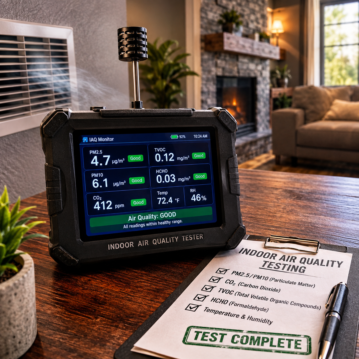 Indoor air quality testing equipment